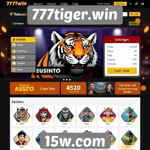 Interface e usabilidade do site 777tiger.win